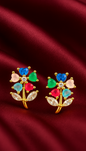 Vibrant Floral tud Earrings