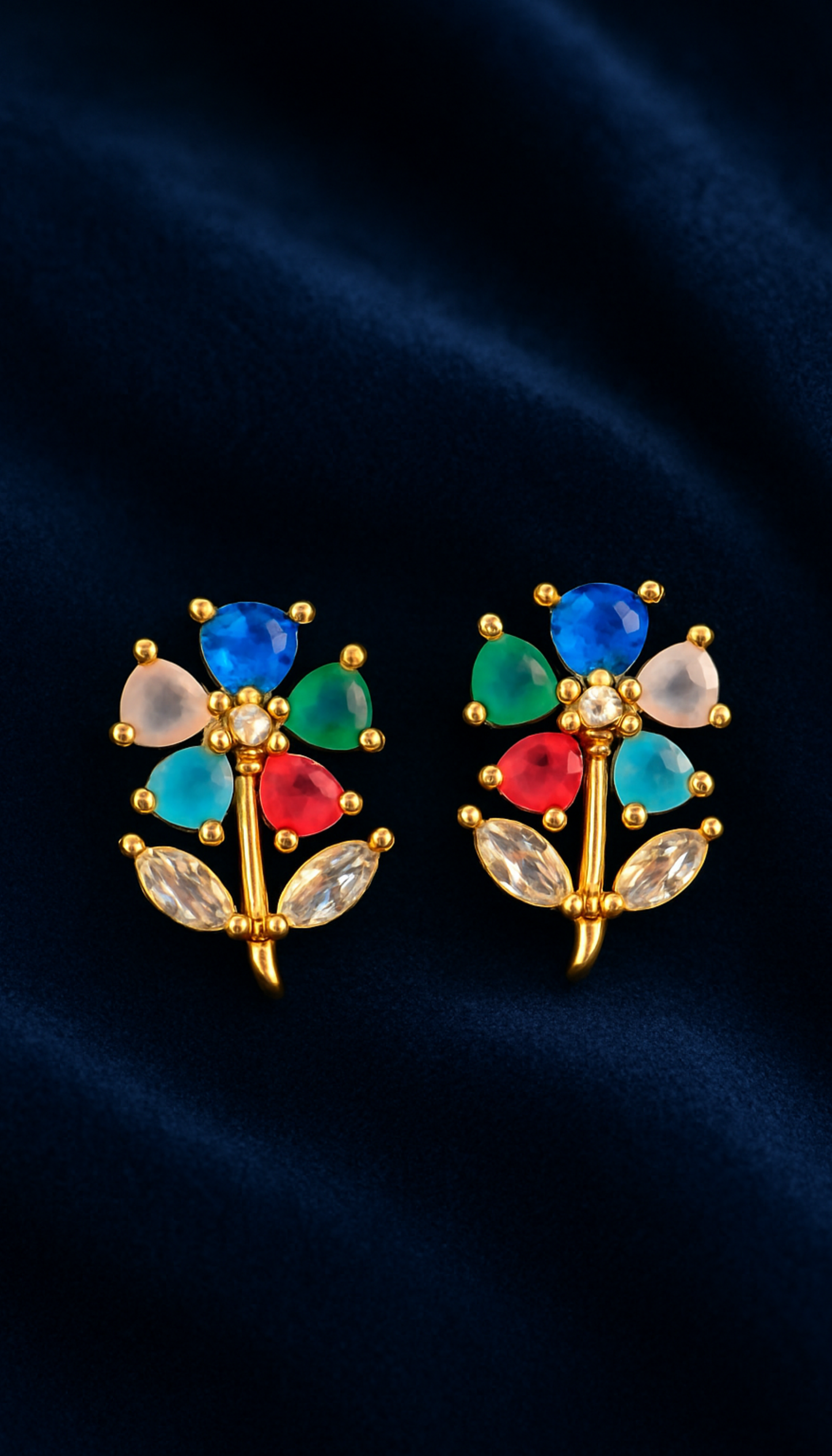 Vibrant Floral tud Earrings