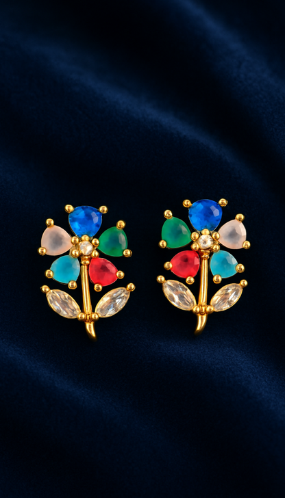 Vibrant Floral tud Earrings