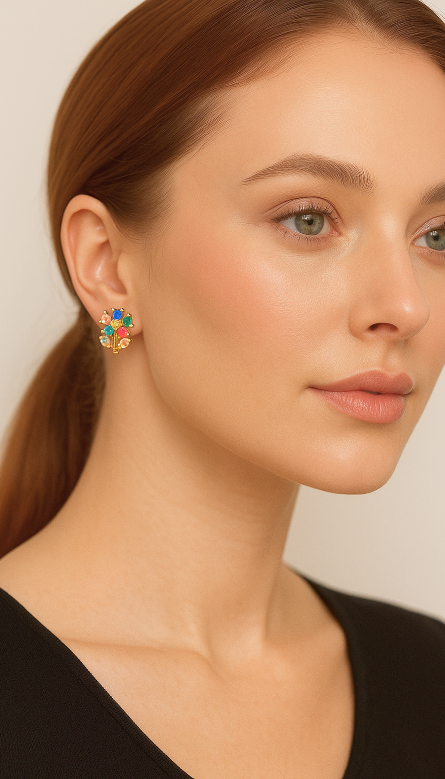 Vibrant Floral tud Earrings