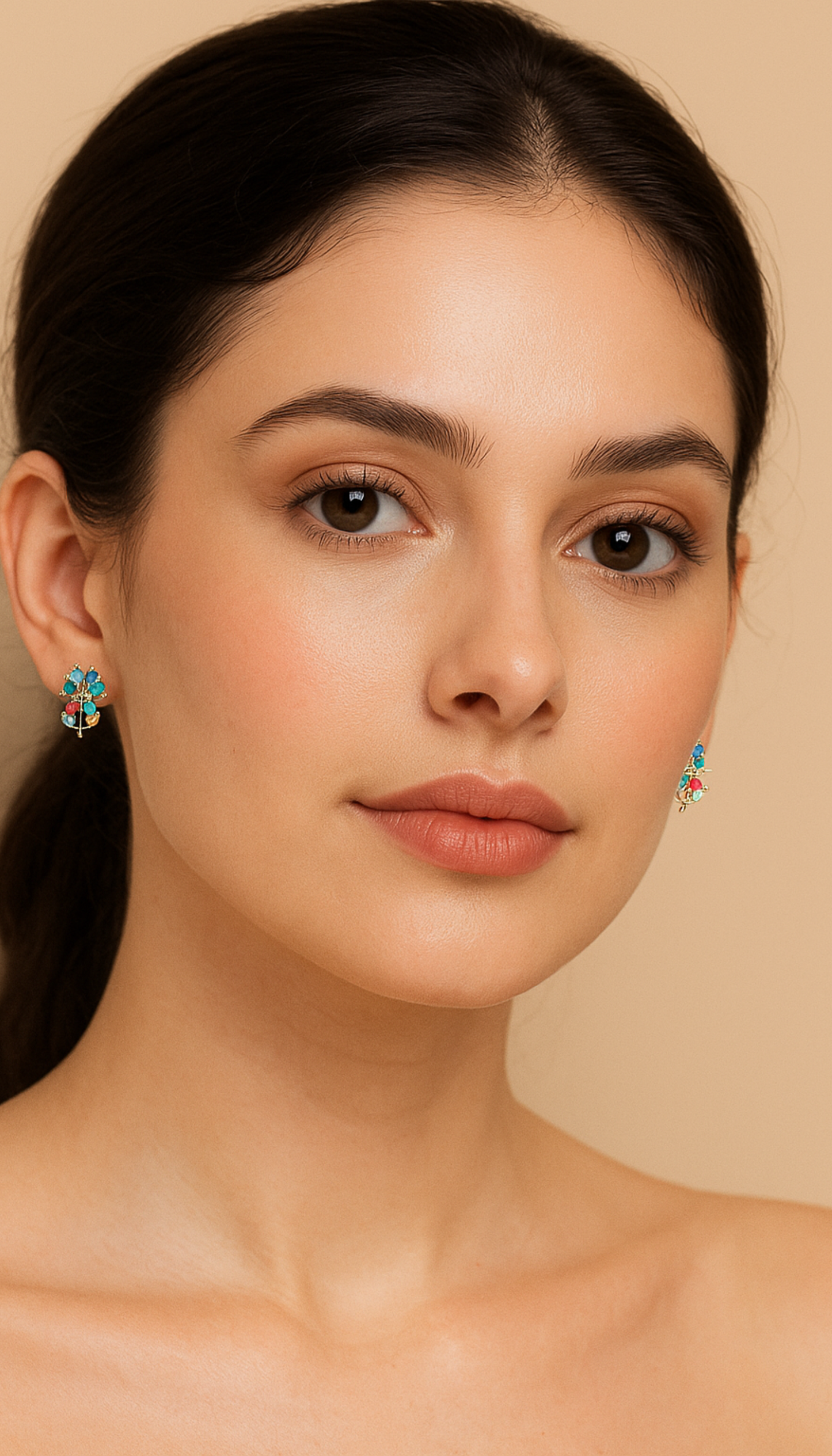 Vibrant Floral tud Earrings